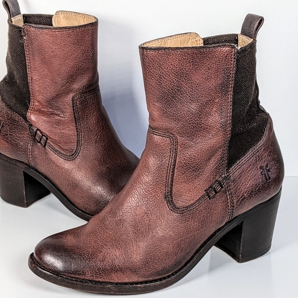 Frye Janice western brown leather ankle boot 5.5 - Picture 11 of 11